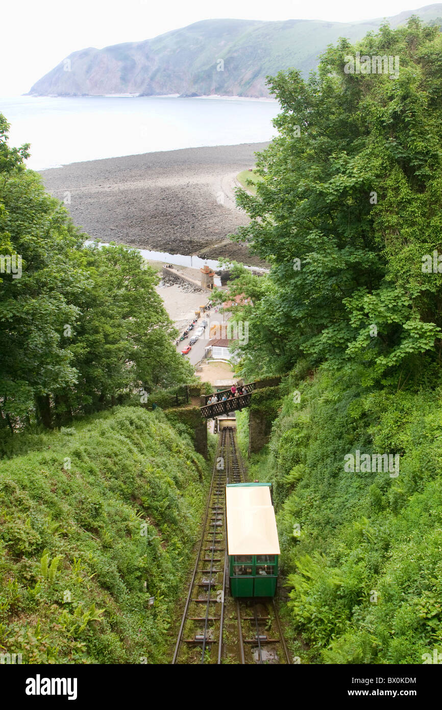 Lynton und Lynmouth Klippe Gleis, Devon Stockfoto