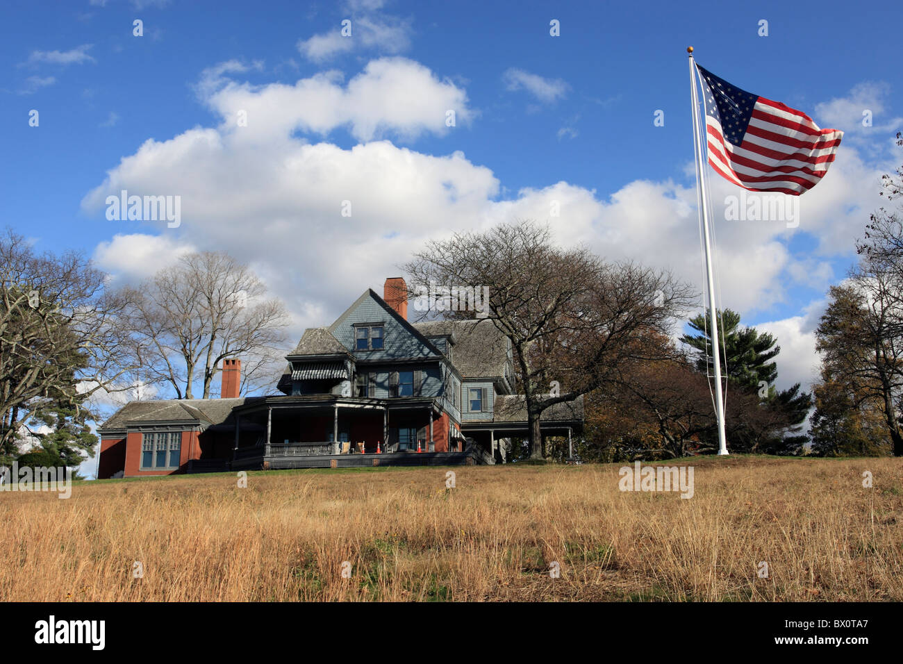 Sagamore Hill - historische Stätte von Zuhause von Theodore Roosevelt, 26. Präsident der Vereinigten Staaten, Oyster Bay, Long Island NY Stockfoto