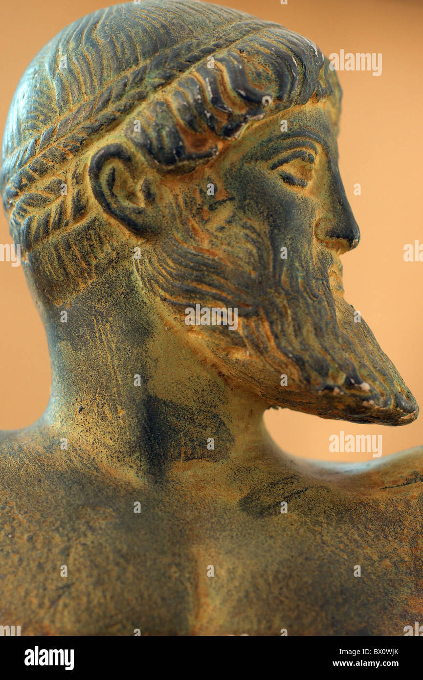 Büste Kopf der alten griechischen römischen Gott Zeus Jupiter Stockfoto