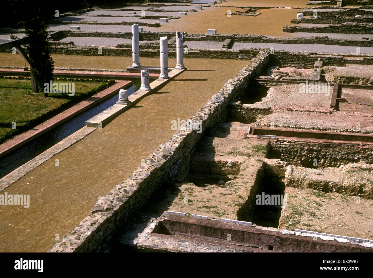 archäologische Stätte, Saint-Romain-En-Gal, Rhône-Alpes, Frankreich Stockfoto