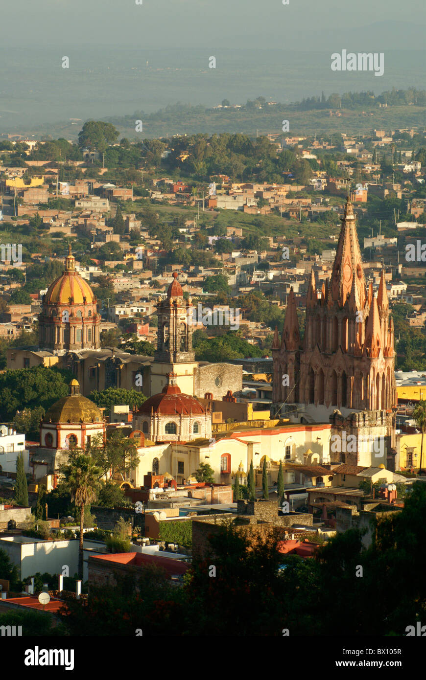 Das historische Zentrum von San Miguel de Allende, Guanajuato, Mexiko. Stockfoto