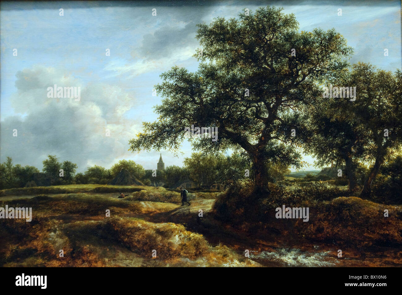 Landschaft mit einem Dorf in der Ferne, 1646, von Jacob van Ruisdael Stockfotografie Alamy Landschaft mit einem Dorf in der Ferne, 1646, von Jacob van Ruisdael Stockfotografie Alamy