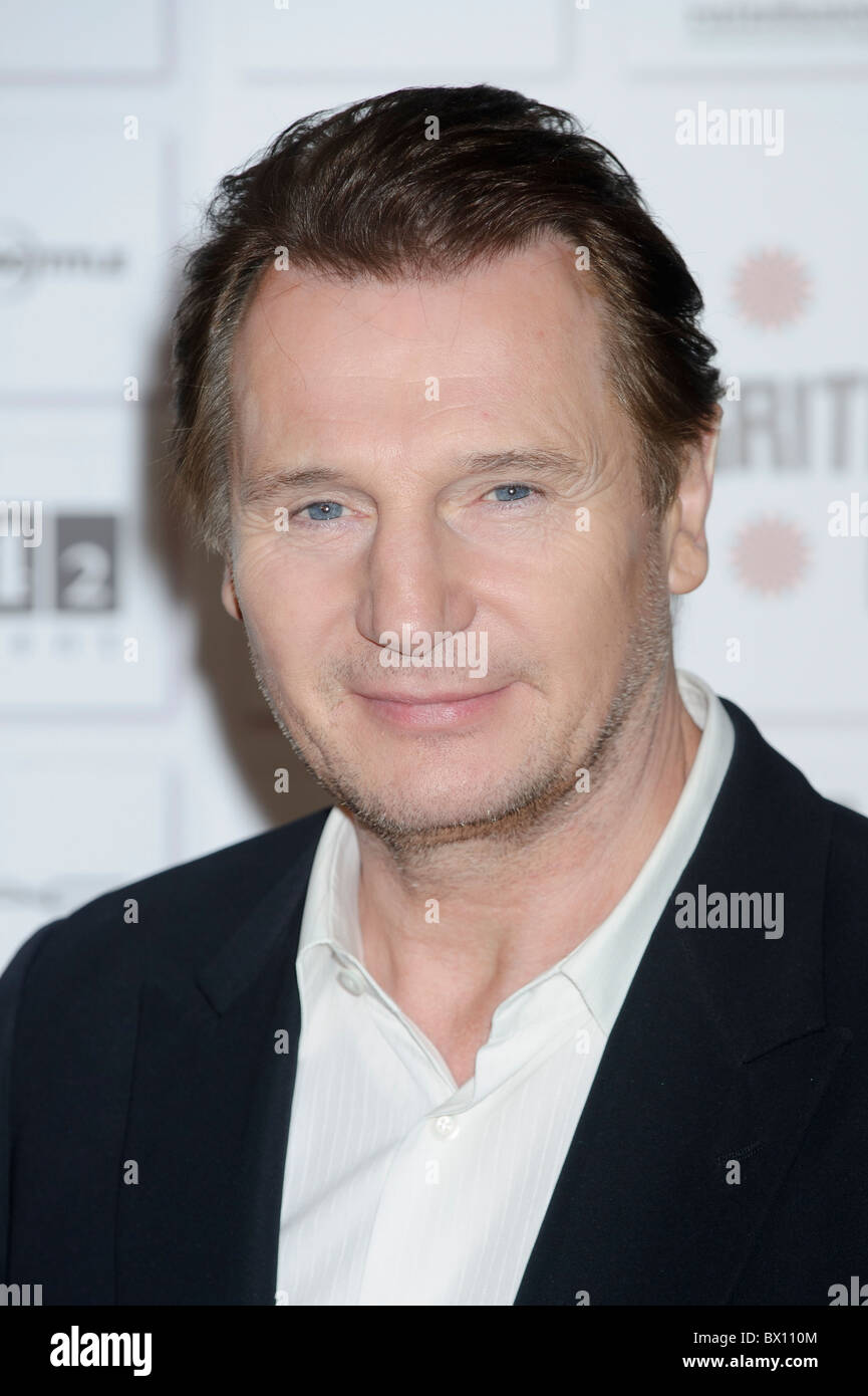 Liam Neeson besucht die Moet Independent Film Awards, Old Billingsgate Market, London, 5. Dezember 2010. Stockfoto