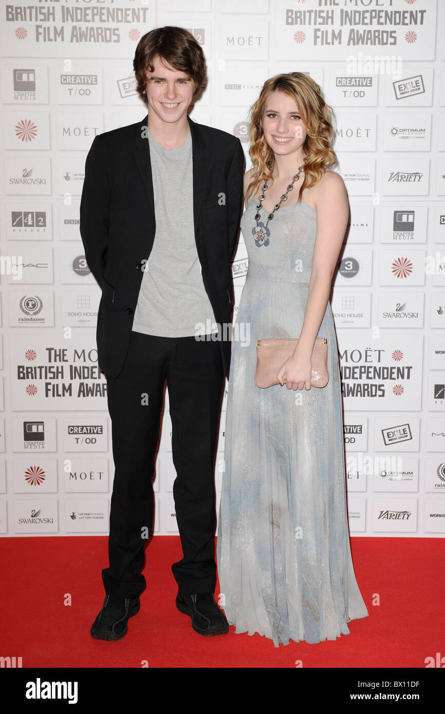 Emma Roberts besucht die Moet Independent Film Awards, Old Billingsgate Market, London, 5. Dezember 2010. Stockfoto