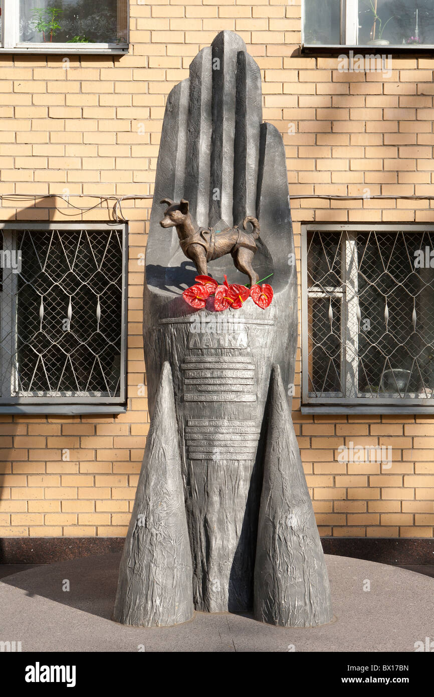 Denkmal für die sowjetischen Raum Hund Laika wer war das erste Tier der