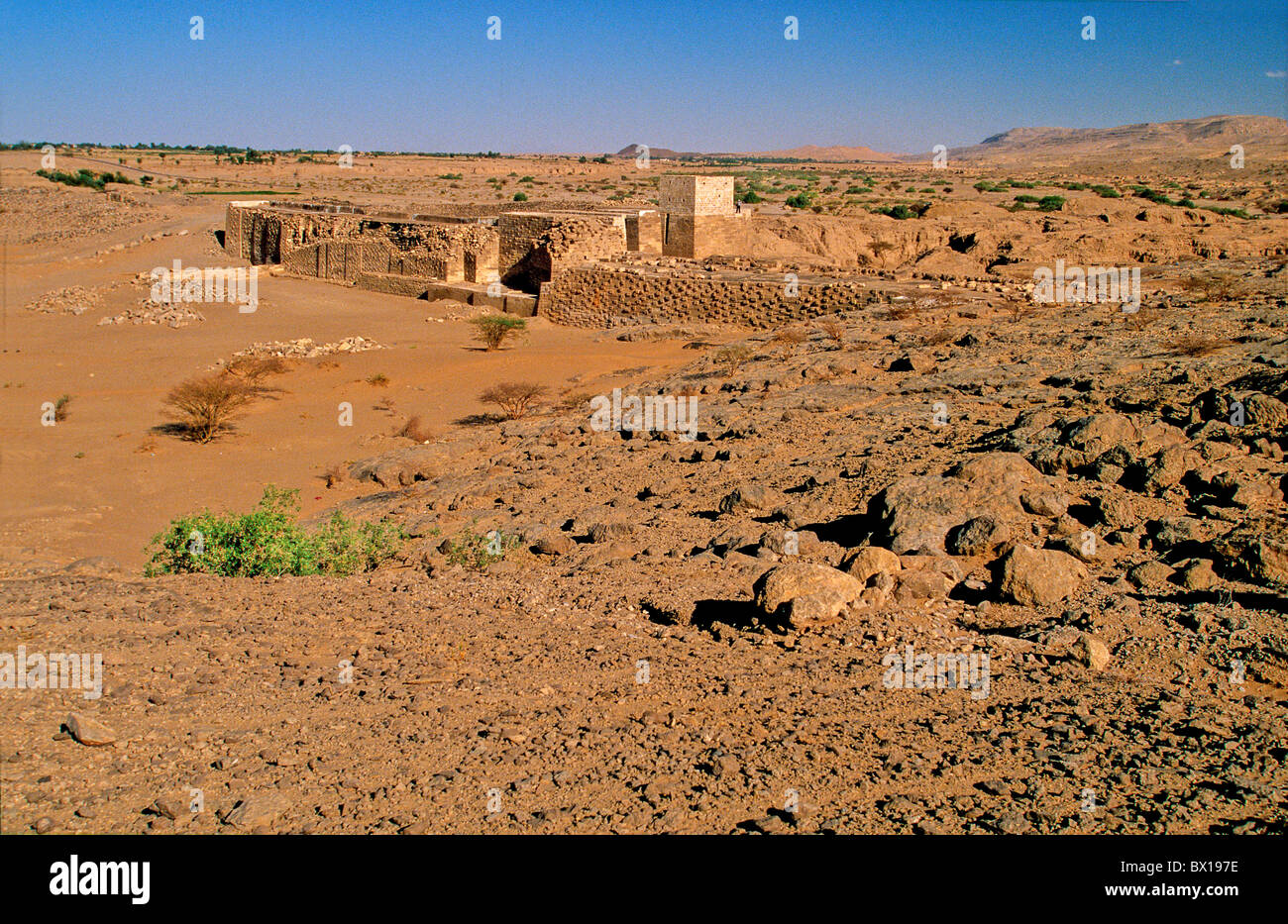 Wadi Adhanah alten Damm Marib Nord-Ost Jemen Arabien Orient