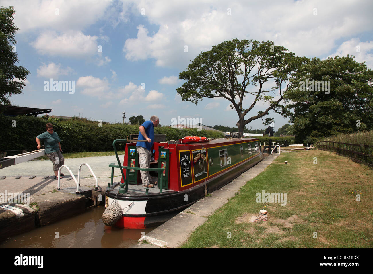 Schleusen Llangollen Kanal Wales Stockfoto