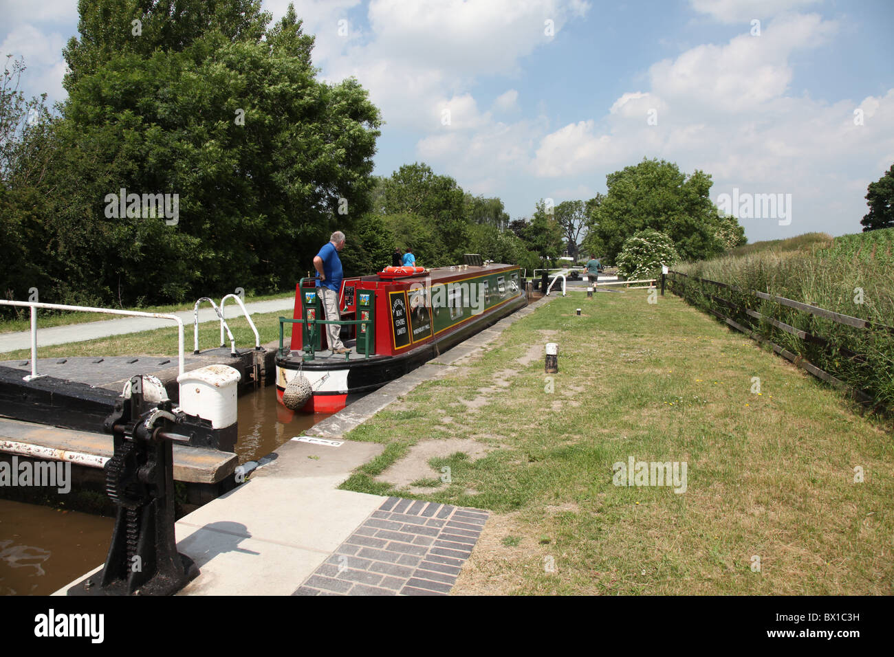 Schleusen Llangollen Kanal Wales Stockfoto