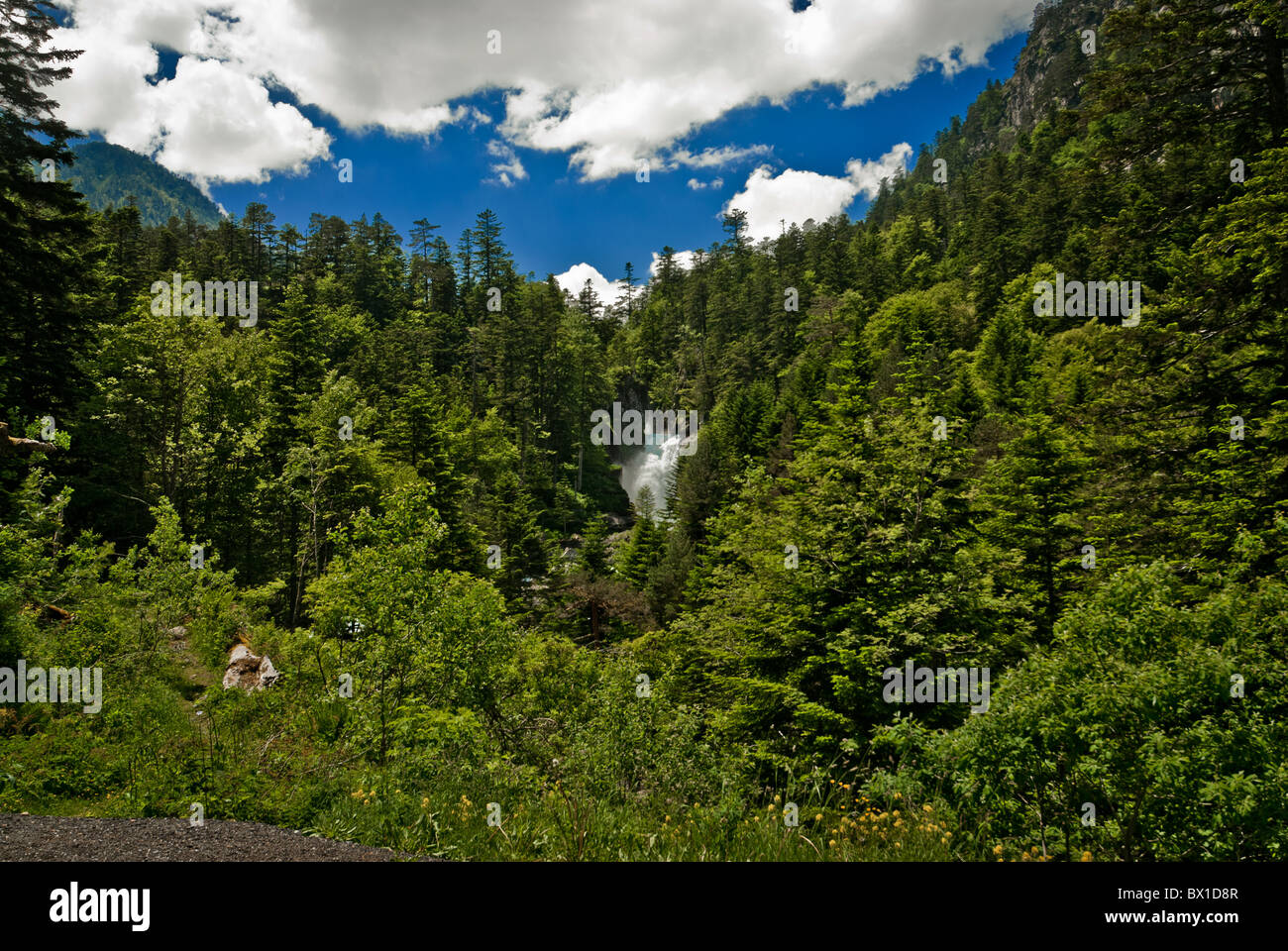 Bergpass, französischen Pyrenäen. Stockfoto