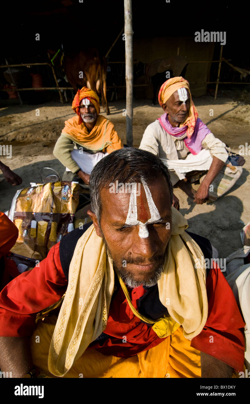 Indischen Sadhus Sonepur Mela in Bihar. Stockfoto