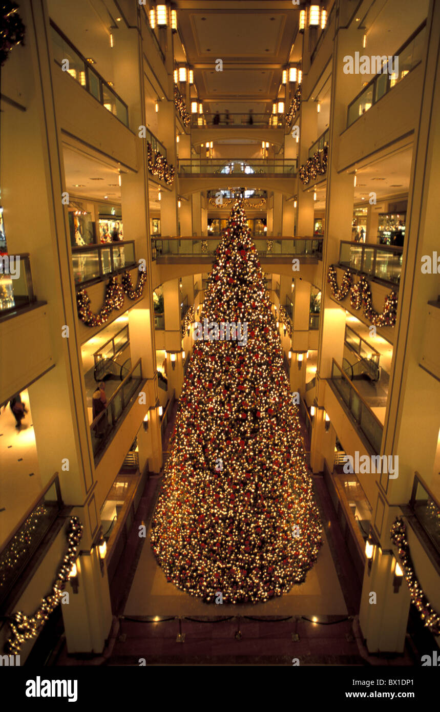 Bloomingdales Chicago Christmas Tree Illinois USA Amerika Vereinigte Staaten einkaufen Dekoration Nordamerika Stockfoto