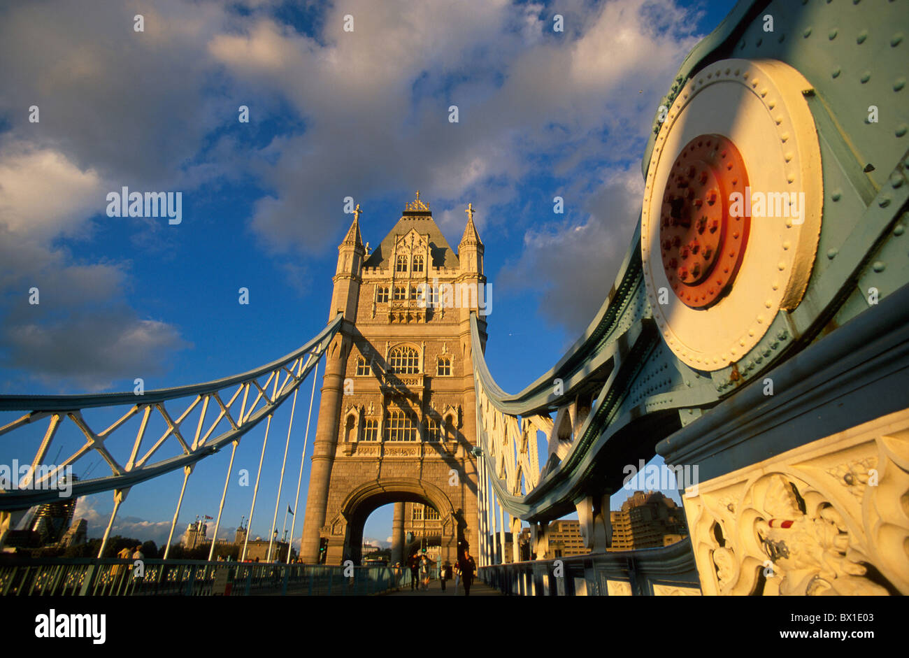 London Tower Bridge Vereinigtes Königreich Detail Europa Stimmung Atmosphäre Europa Stockfoto