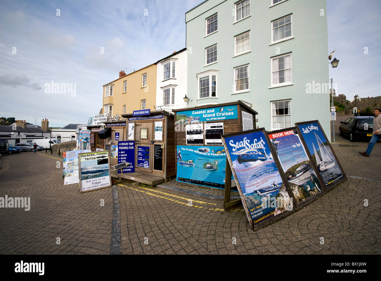 Tenby Stadtzentrum Pembrokeshire Wales UK Stockfoto