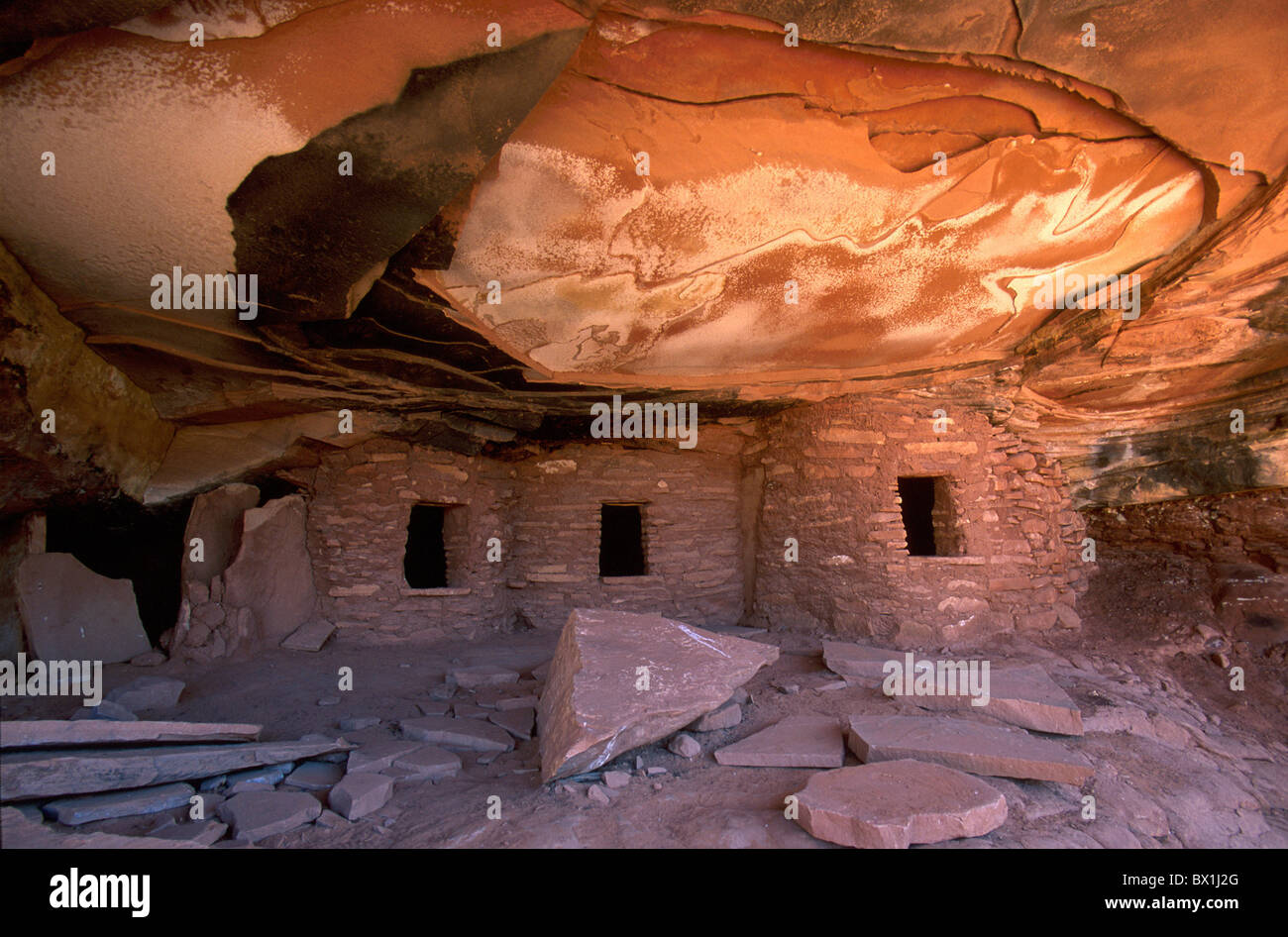Anasazi Ruinen Road Canyon USA Amerika USA Utah Felsen-Indianern verlassene Siedlung Stockfoto