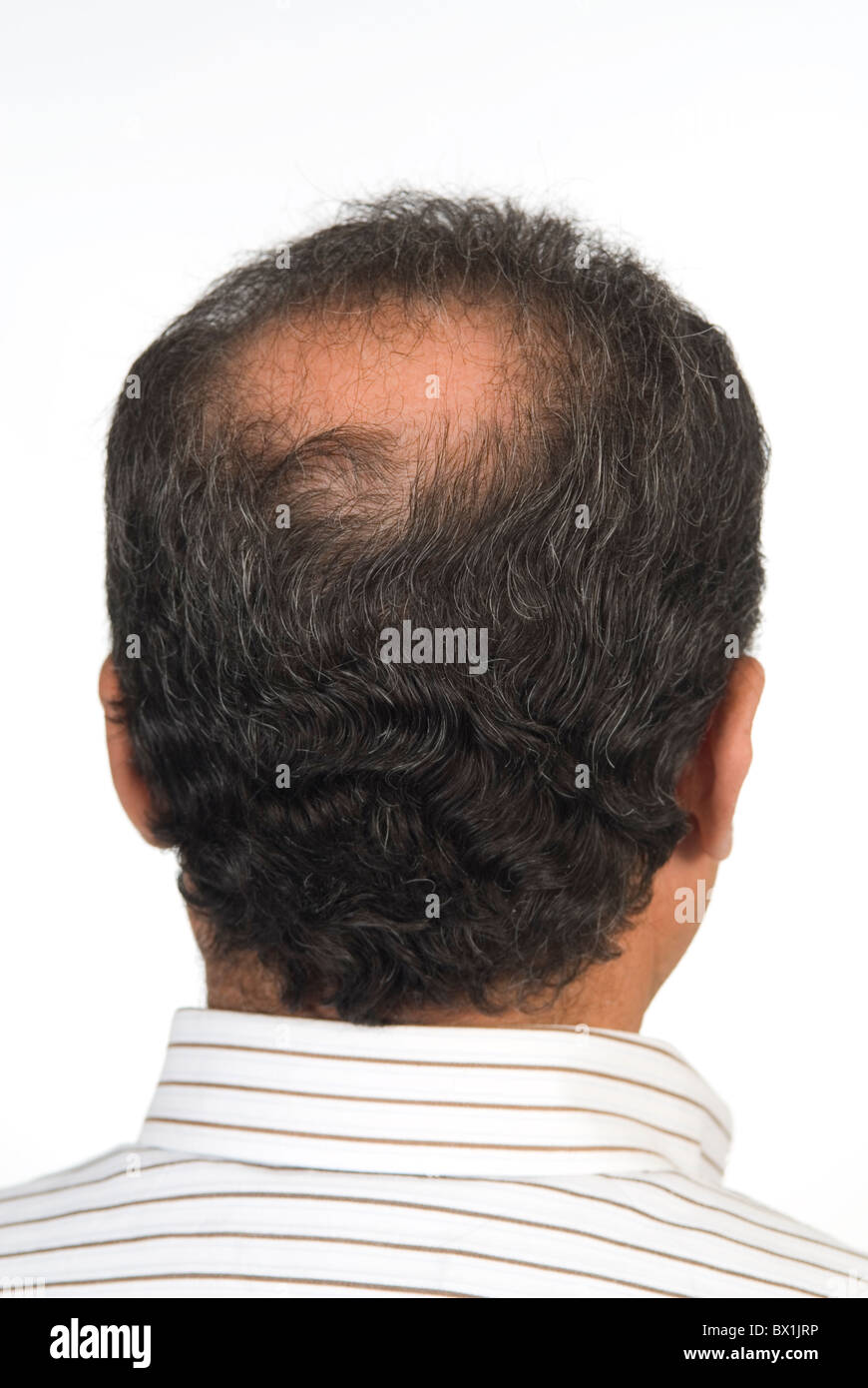 Rückansicht eines 55 Jahre alten nahöstlichen Mannes mit einer kahlen Stelle Beirut Libanon Middle East Stockfoto
