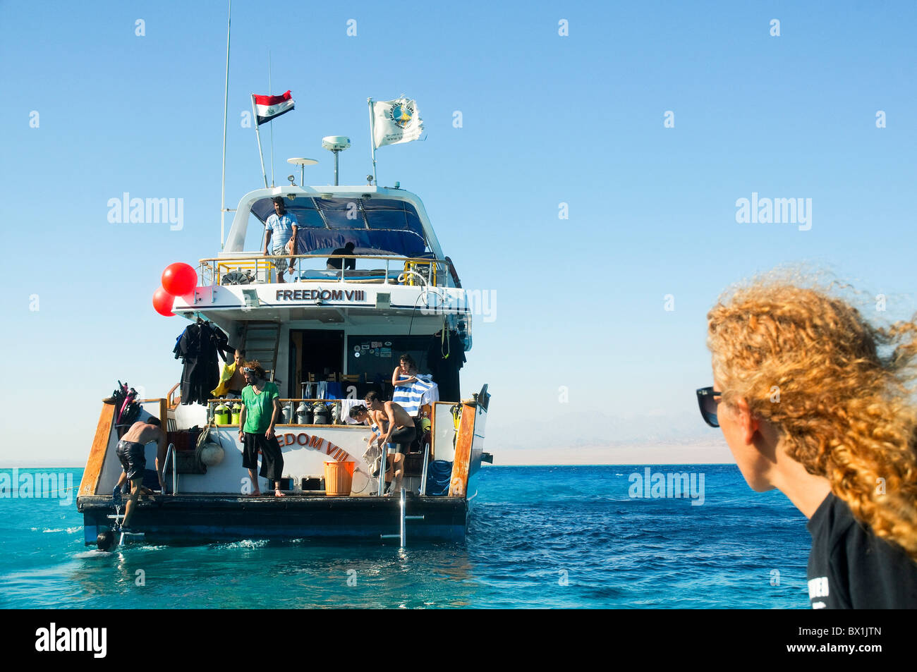 Ägypten, Sinai, Red Sea Diving Safari das Tauchboot Stockfoto