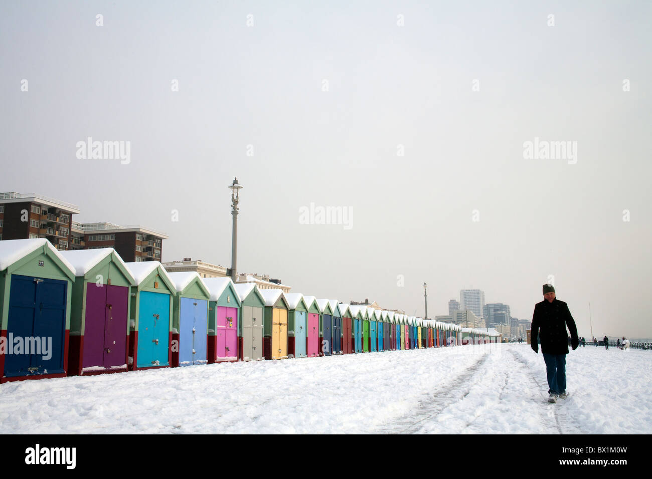 Brighton Strandhütten Stockfoto