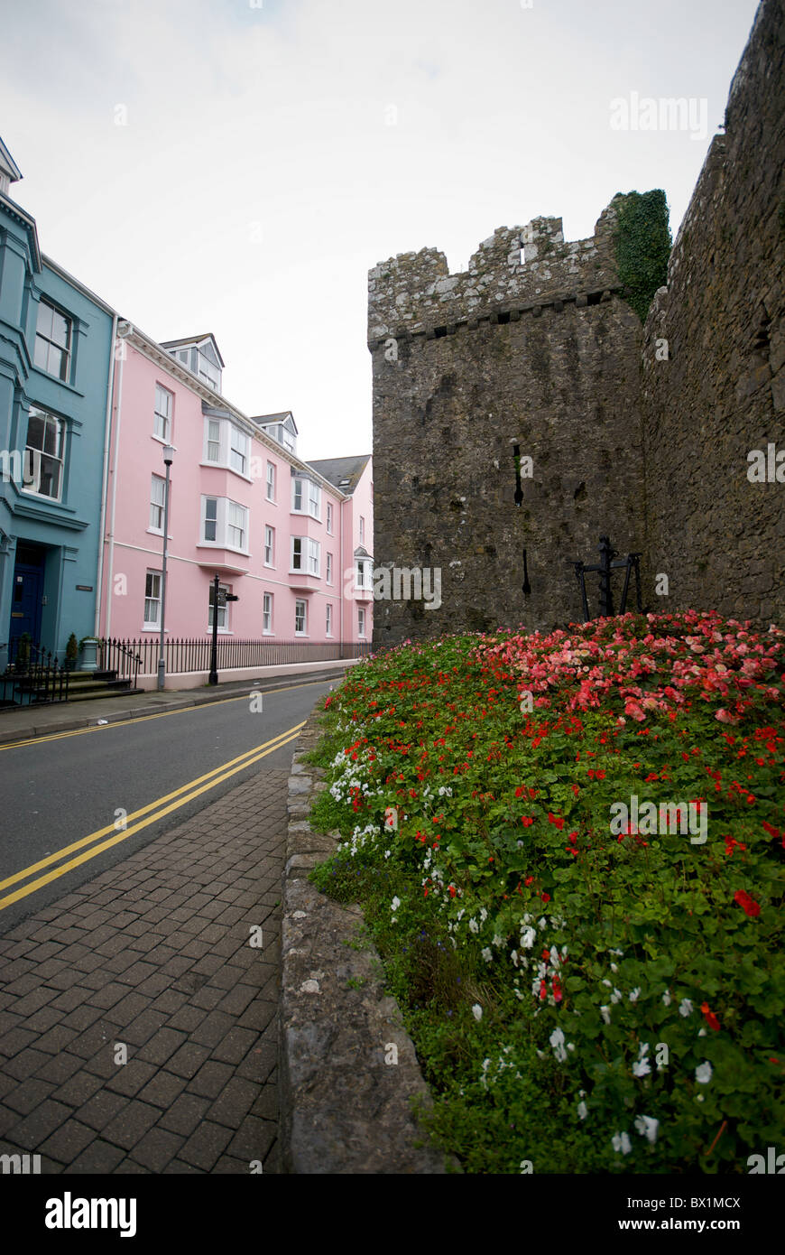 Tenby Stadtzentrum Pembrokeshire Wales UK Stockfoto