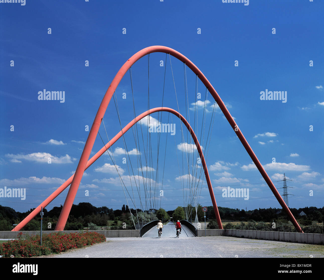 BUGA Gelsenkirchen Deutschland Europa Iba Emscher Nord Rhein Westfalen Nordsternpark Polonyi Brücke Rhein Stockfoto