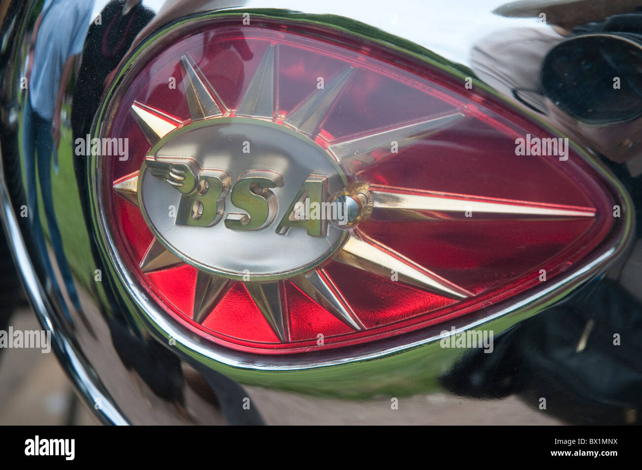 Detail der BSA Motorrad Motorrad-Rallye Stockfoto