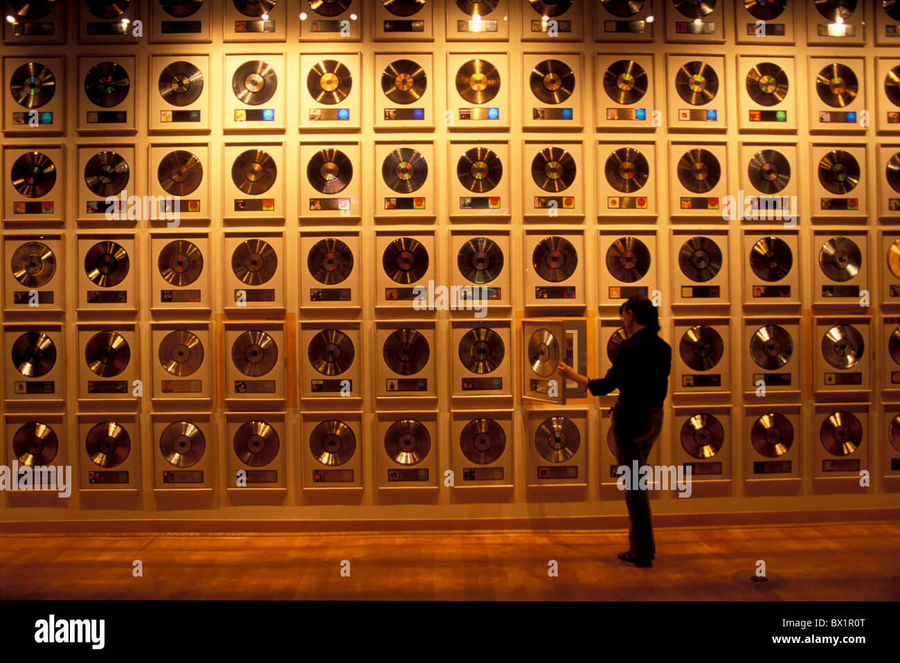 Country-Musik awards durchschlagender of Fame goldene Musik Nashville Records Tennessee USA Amerika Vereinigte Staaten von Amerika Stockfoto