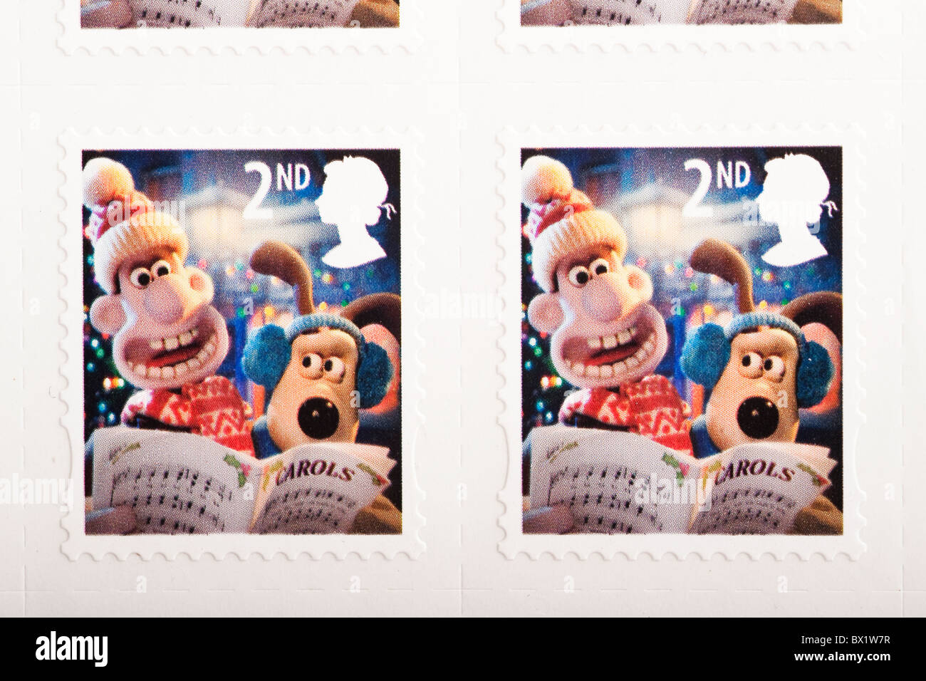 Vereinigtes Königreich Porto Stempel 2.Klasse, Weihnachten 2010 Stockfoto