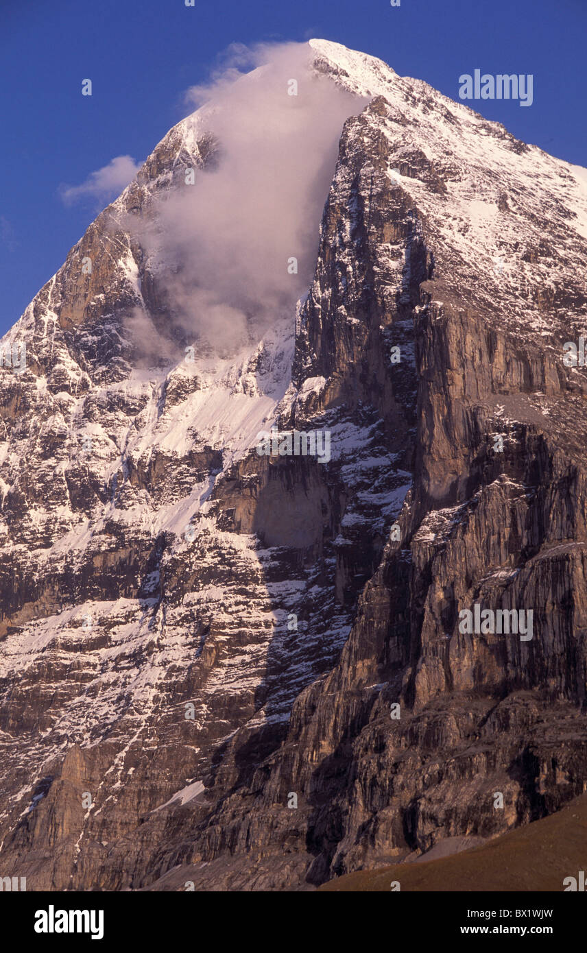 Bern Kanton Bern Eiger Eiger Nord Gesicht Berge nördlich Wand Landschaft Landschaft der Schweiz-Europa-Alpen-B Stockfoto