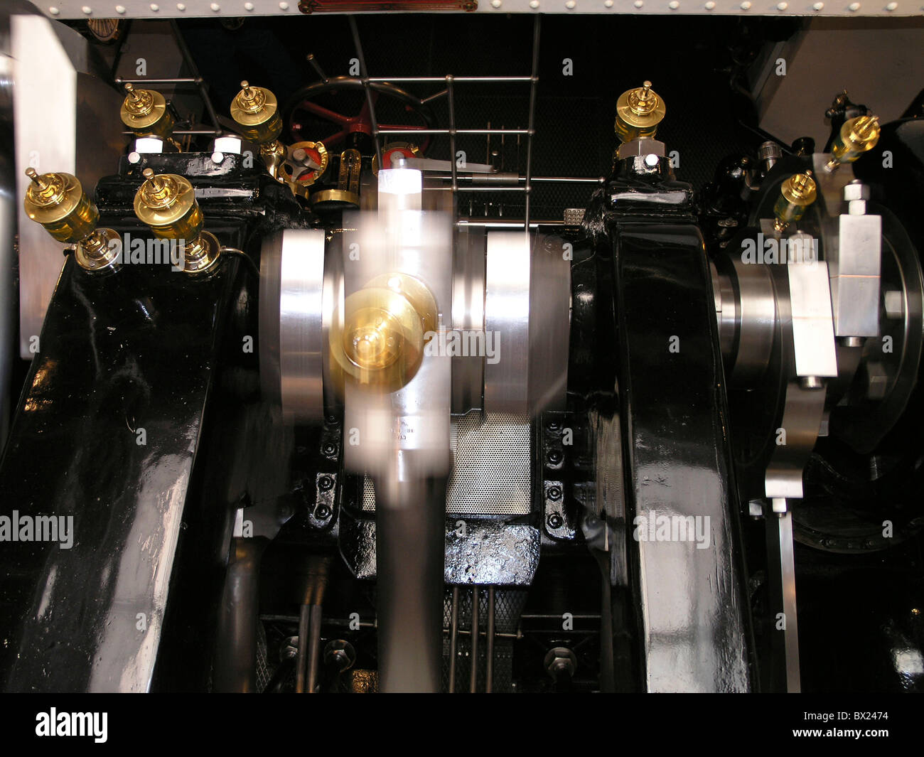 Detail-Motor Industrie See Bodensee Maschine Mechanik Nostalgie Raddampfer Schiff Schaufel paddl Stockfoto