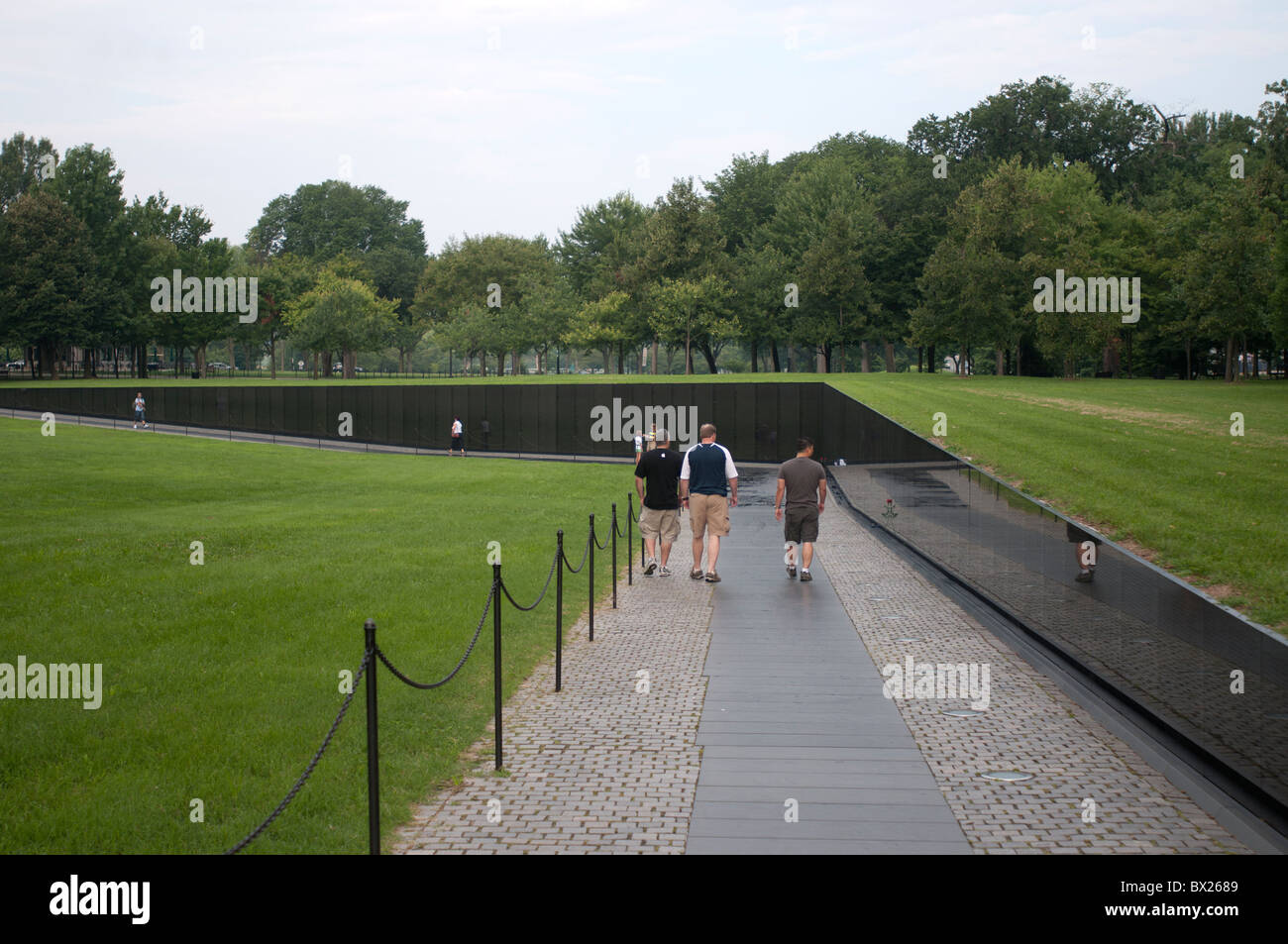 Das Vietnam Veterans Memorial auf der Mall in Washington, DC. Stockfoto