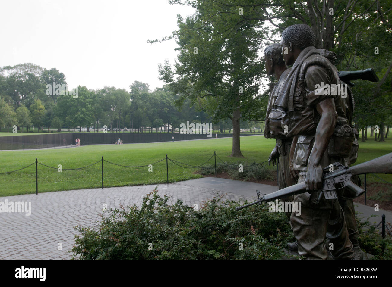 Die drei Soldaten-Statue an der Vietnam Veterans Memorial in Washington, DC. Stockfoto
