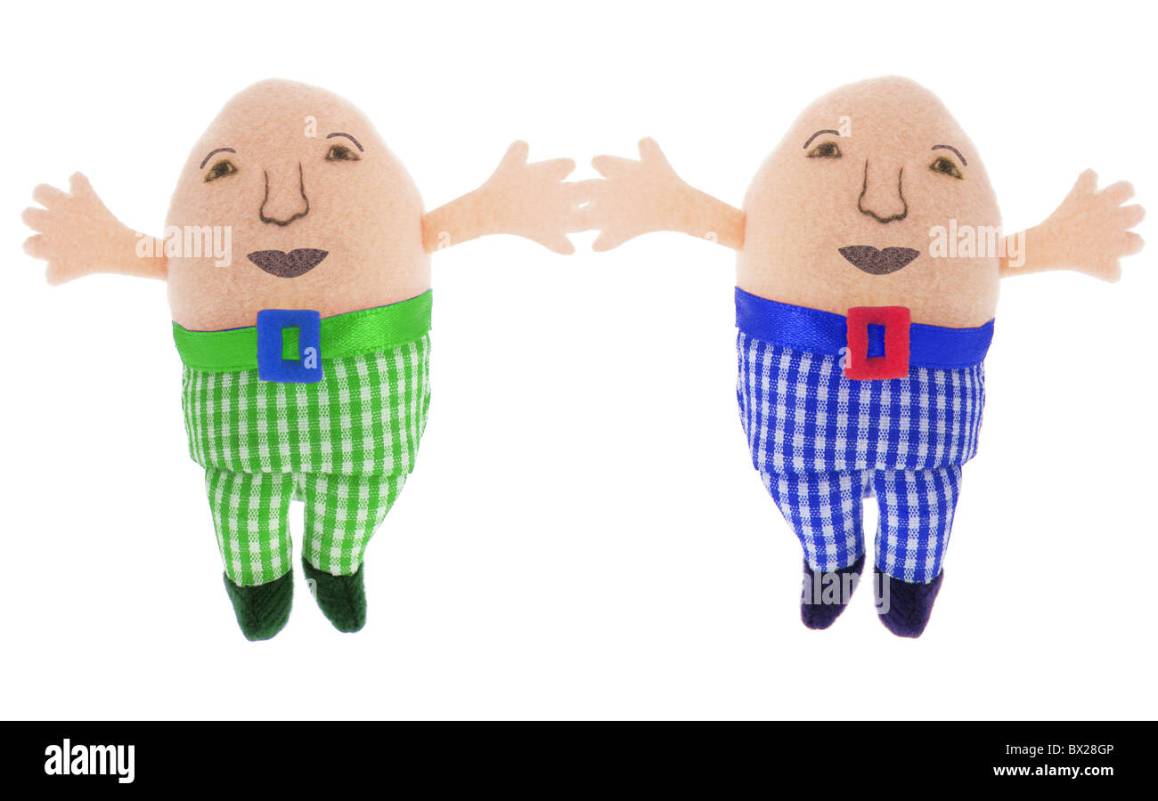 Humpty Dumpty Stofftiere Stockfoto