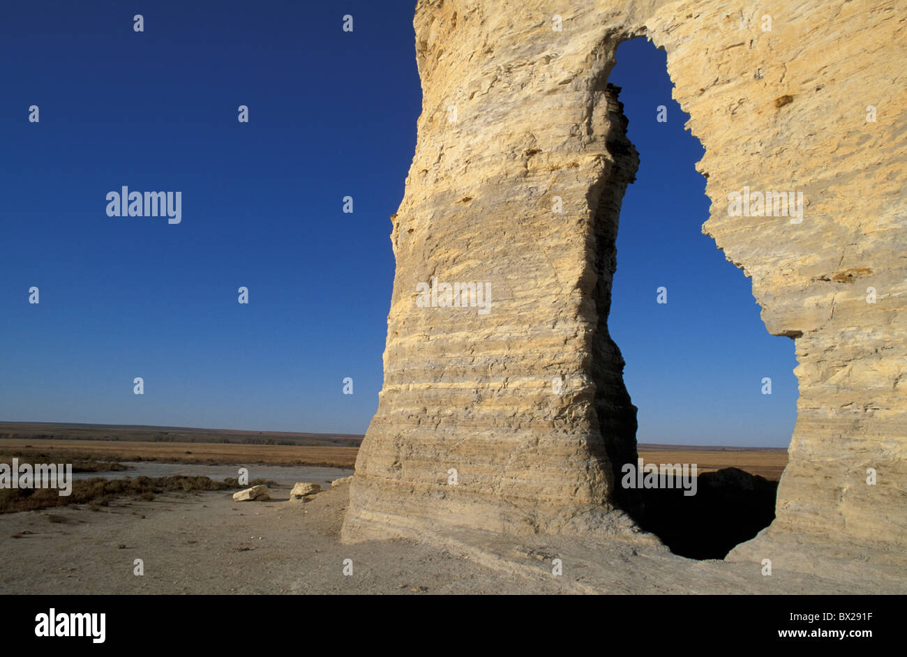 Oakley Kansas USA USA Amerika 10817010 Landschaft Rock Cliff Erosion Prärie Denkmal Felsen Loch Stockfoto