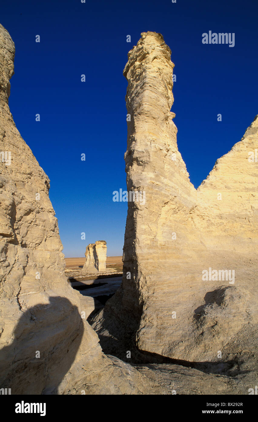 Oakley Kansas USA USA Amerika 10817013 Landschaft Rock Cliff Erosion Prärie Denkmal rockt Klippe Bildung Stockfoto