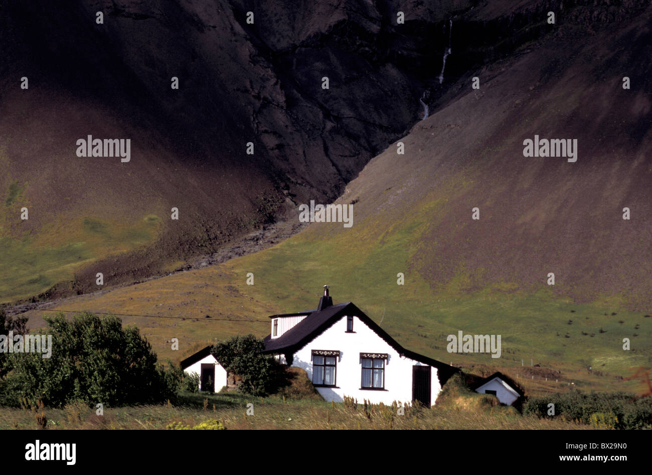 Island Europa Arktis privaten Haus in der Nähe Hofsvik Landschaft einsam Stockfoto