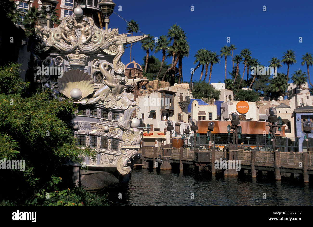 Treasure Island Hotel und Casino Park Piratenschiff Strip Las Vegas Nevada USA Vereinigte Staaten Amerika Stockfoto