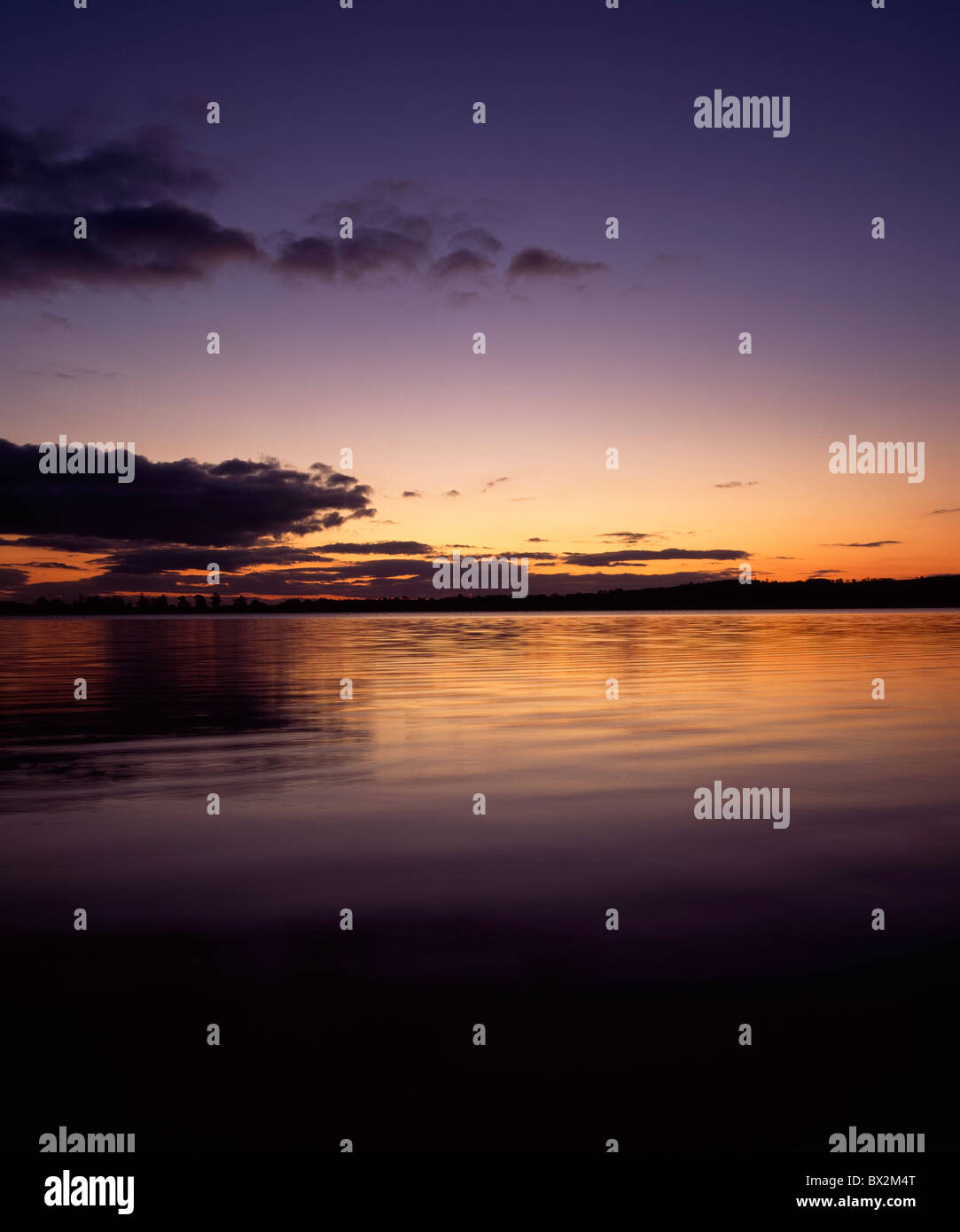 Lough Ramor, Co Cavan, Irland; Lough Ramor bei Sonnenuntergang Stockfoto