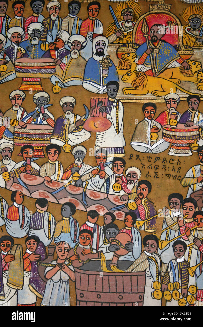 Traditionelle äthiopische Malerei Stockfoto