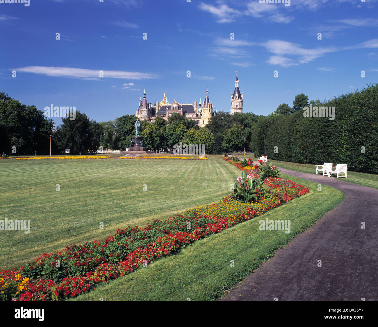 Schweriner Schloss Park barocken Park Park Park Schloss Teich Teich