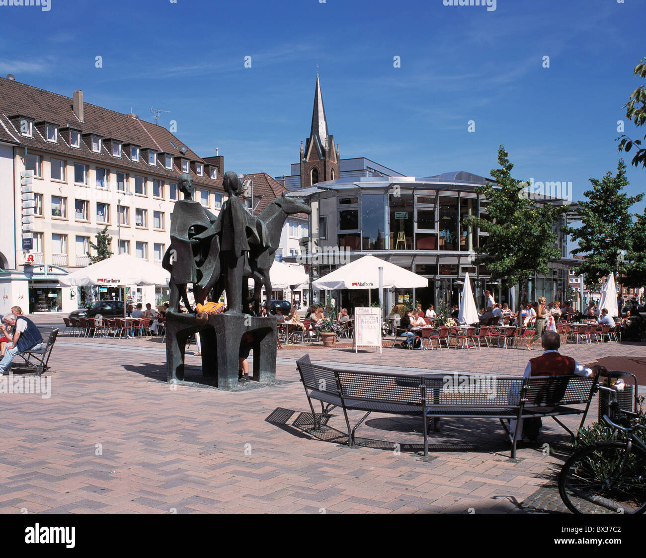 Bottrop Pferd Markt Denkmal Pferdehändler Martinskirche Ruhrgebiet NRW ...