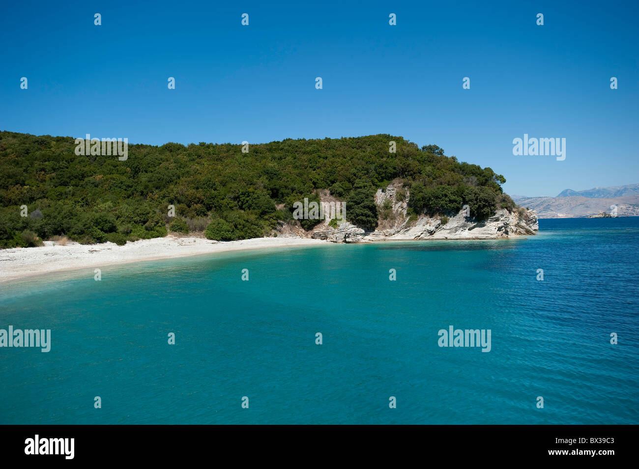Akoli Beach, Korfu, Griechenland Stockfoto