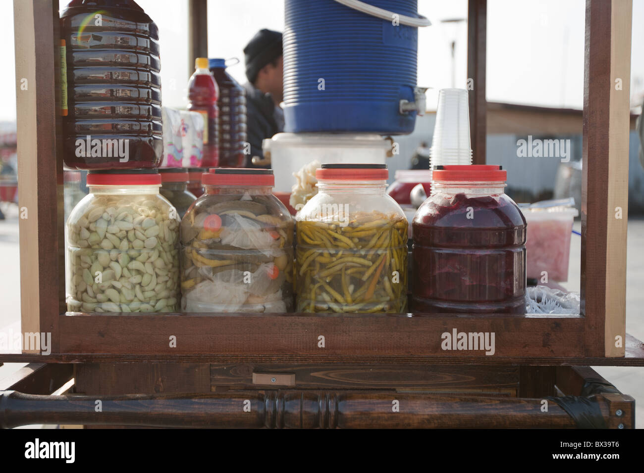 Tursu im Waterfront Eminonu, Istanbul, Türkei Stockfoto