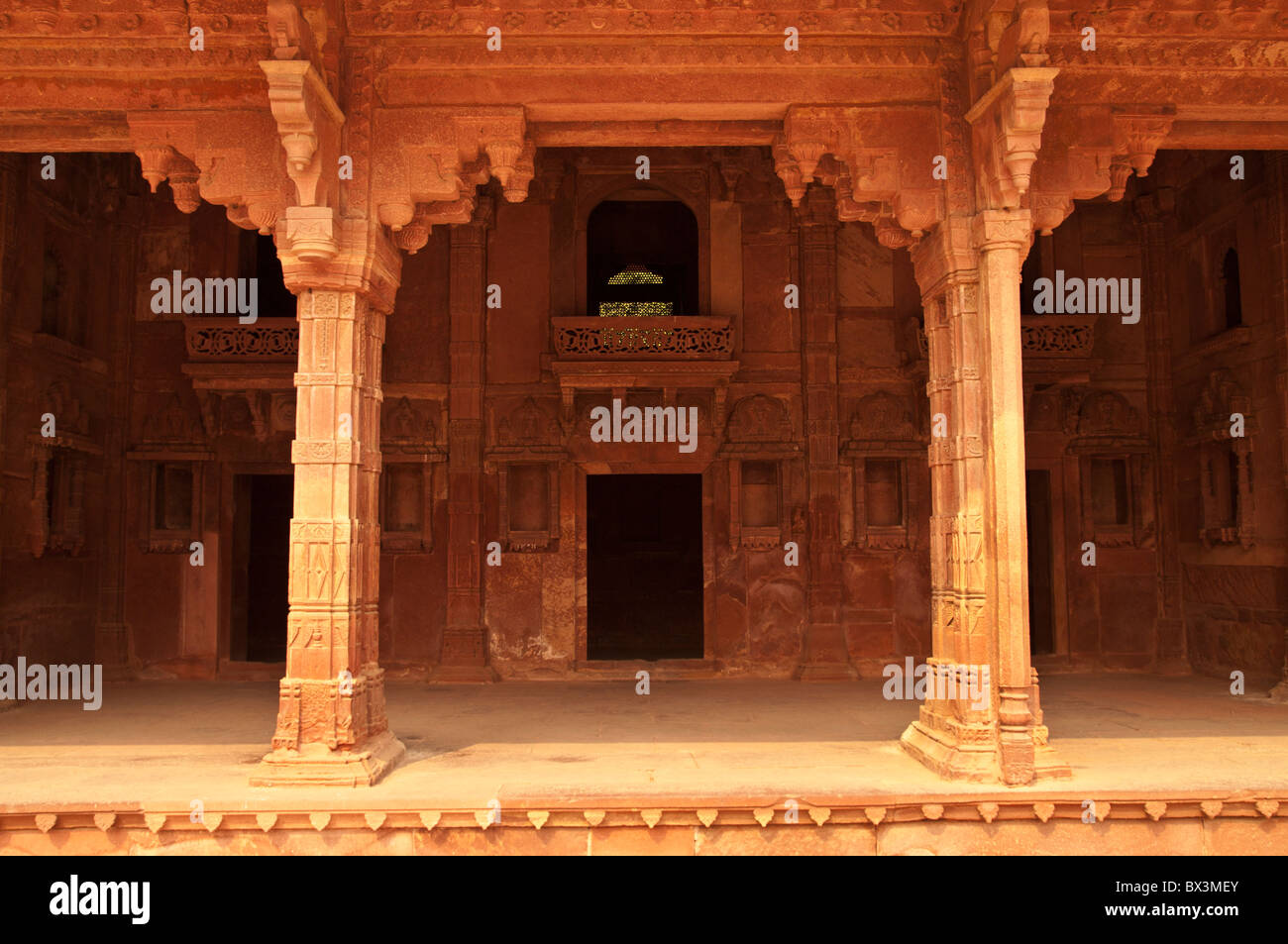 Abschnitt des Palastes, Fatehpur Sikri, Rajasthan, Indien Stockfoto