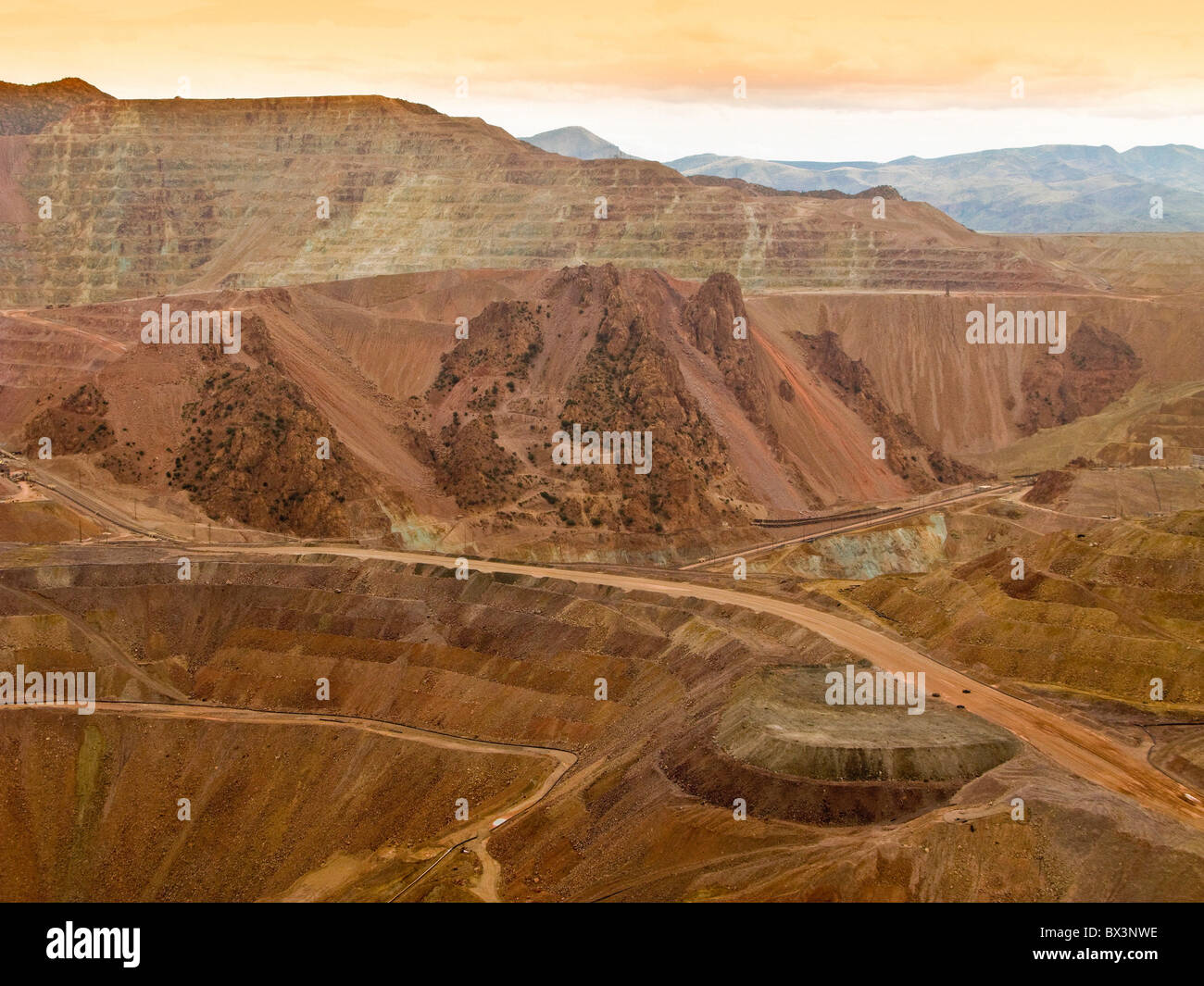 Tagebau Kupfermine, Clifton, Arizona Stockfoto