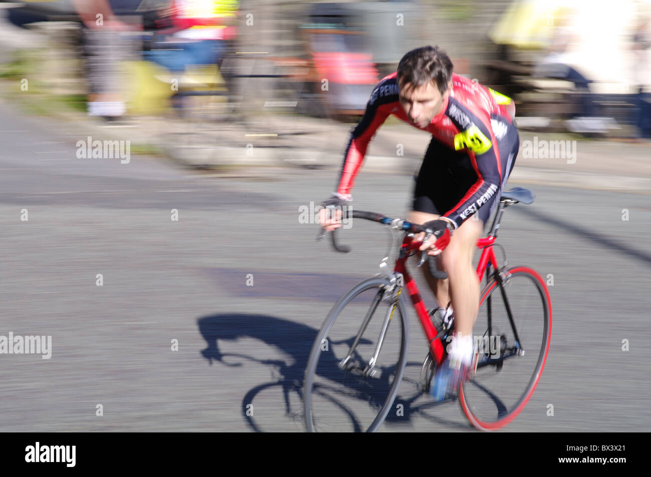 Radrennfahrer bei der Rawson Rake Hill Climb 2010 Stockfoto
