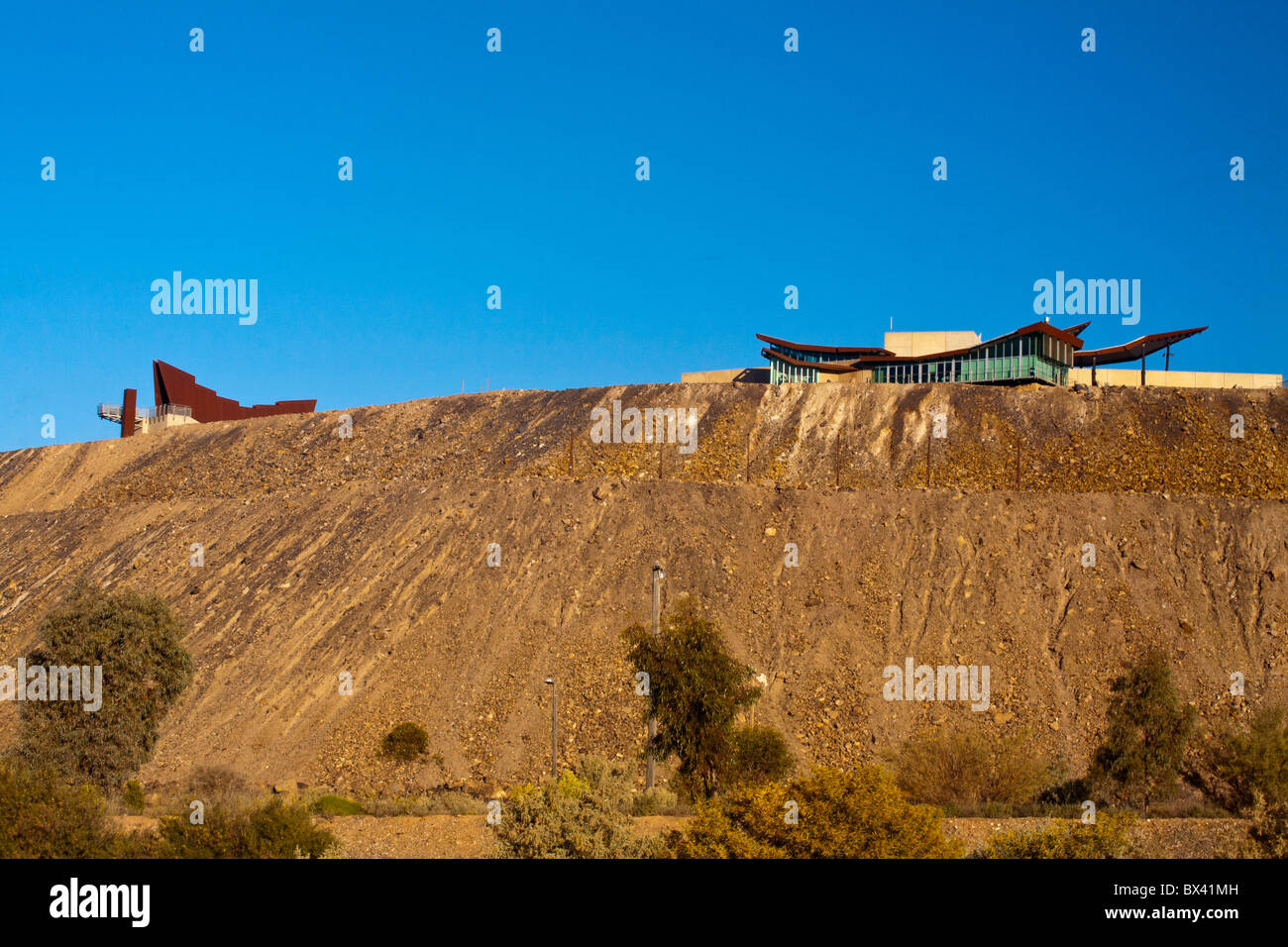 Restaurant am Anfang große mine Mullock Heap in Broken Hill, New South Wales Stockfoto