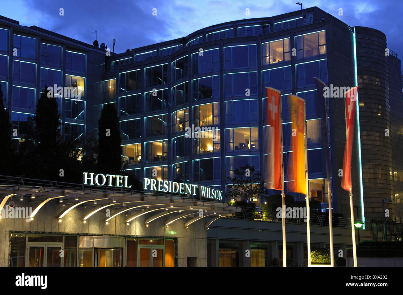 Luxory Hotel President Wilson, Genf, Schweiz Stockfoto