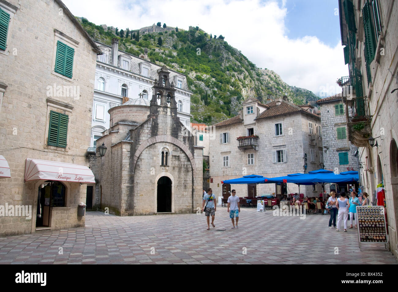 Str. Lukes Kirche in Kotor-Montenegro Stockfoto