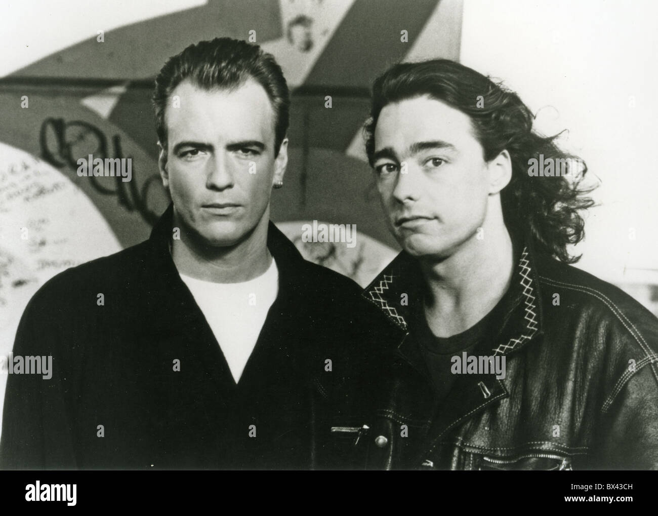 GO WEST Promo-Foto von UK-pop-Duo im Jahr 1990 mit Peter Cox auf der linken Seite und Richard Drummie Stockfoto
