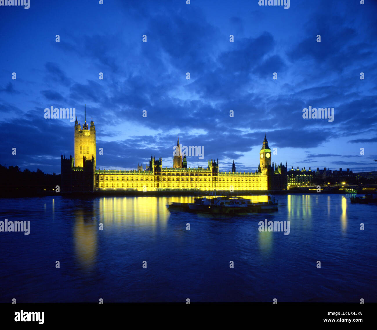 Häuser des Parlaments Parlaments in der Nacht Nacht London England Europa Großbritannien Stockfoto