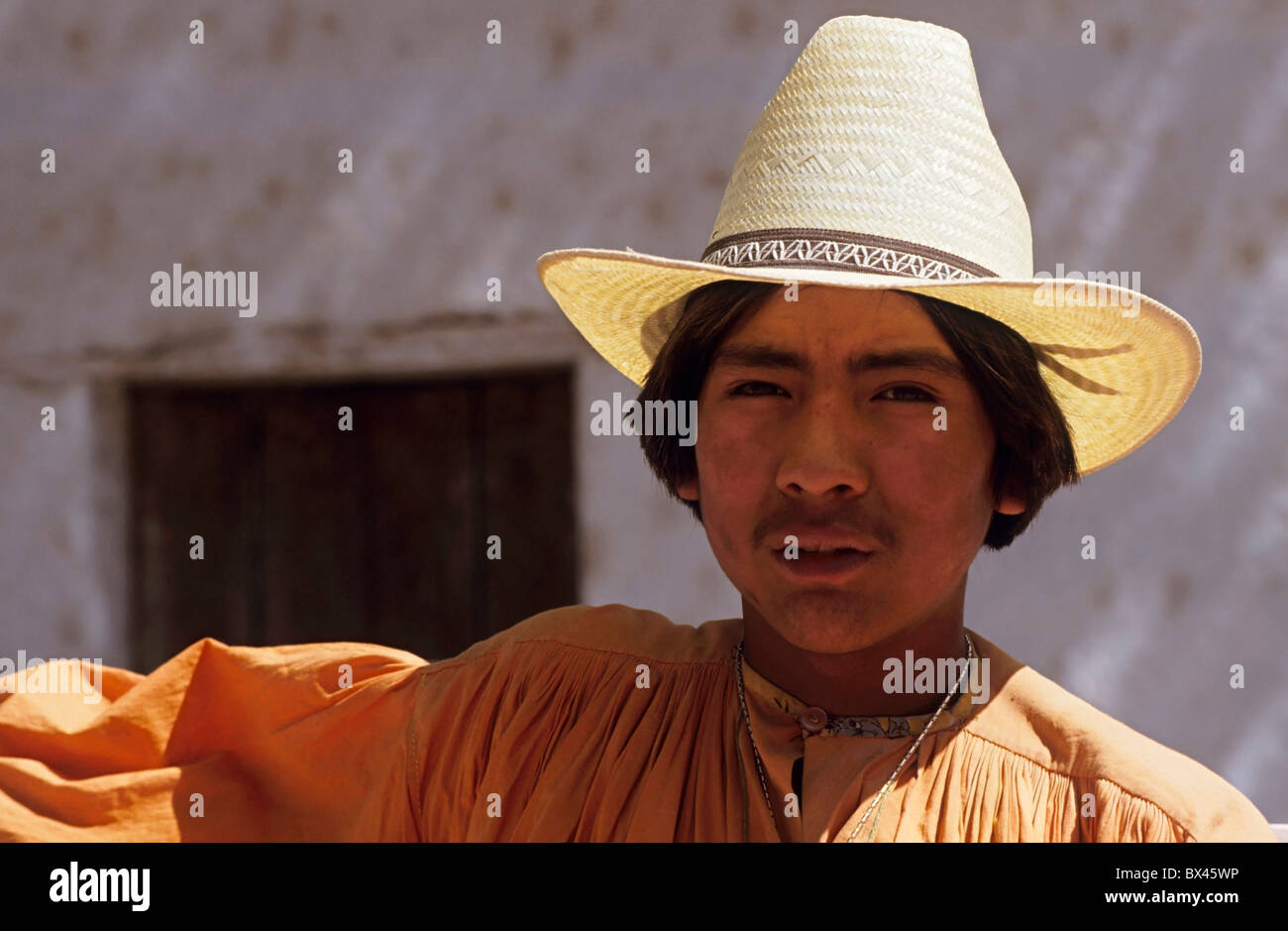 Porträt eines jungen Tarahumaran, Chihuahua, Mexiko. Stockfoto